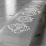 Chakra Selenite Plate – 18 cm