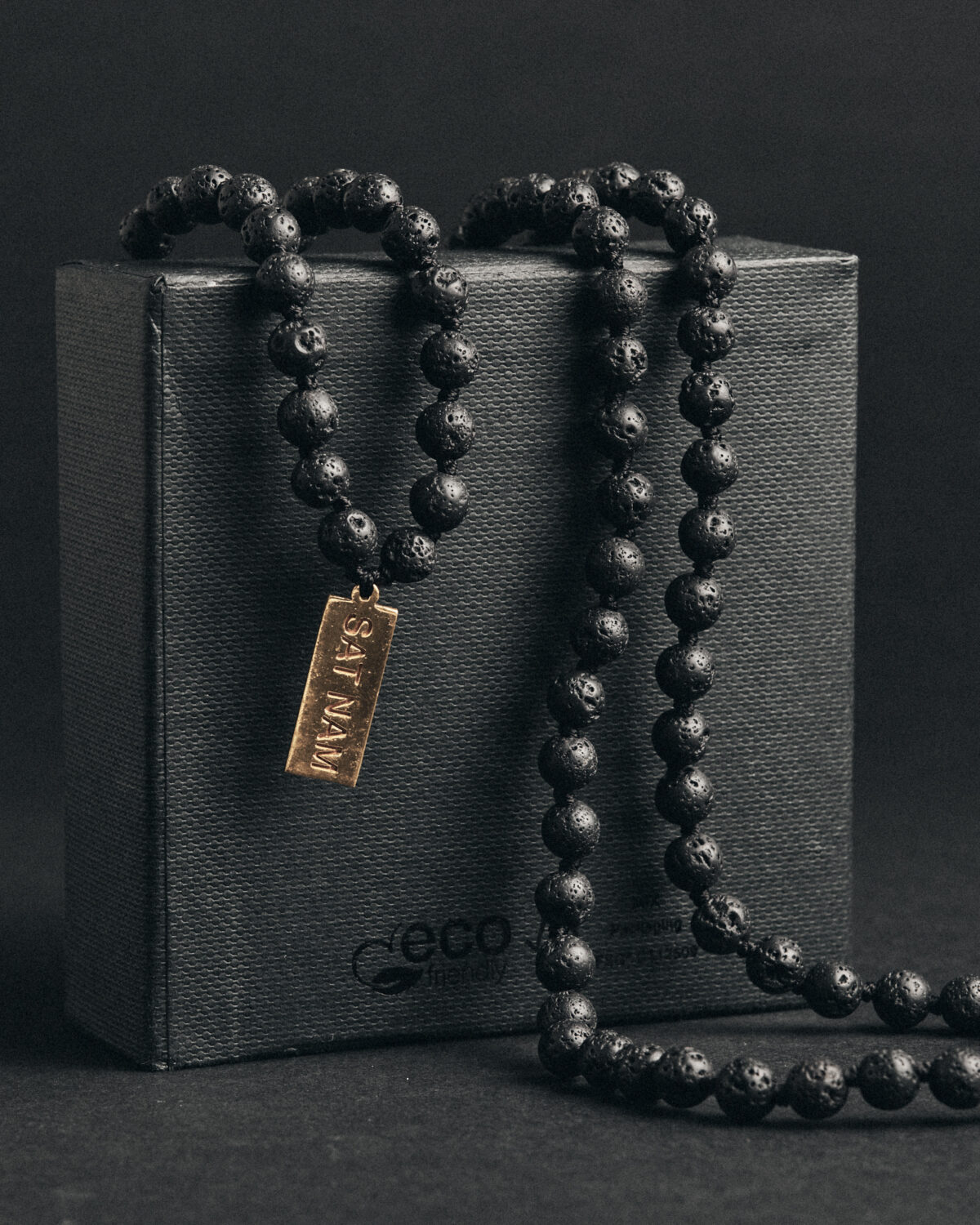 Pack shots Sat Nam Lava Mala 8mm beads - Image 1